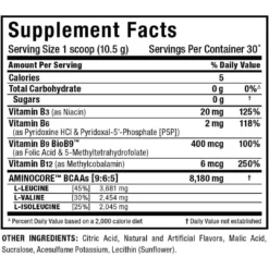Allmax Aminocore BCAA Nutrition Fact