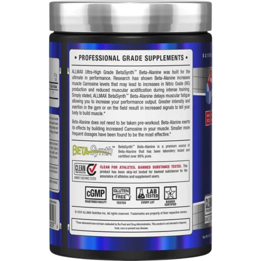 Allmax Beta Alanine Supplement Facts