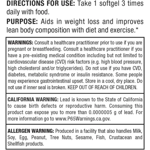 Allmax CLA Direction