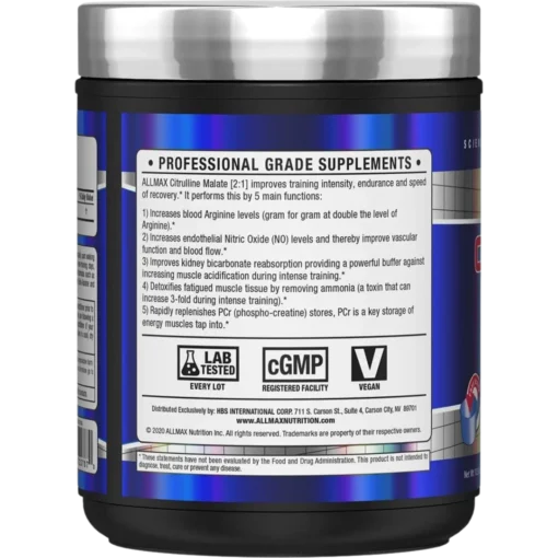 Allmax Citruline Malate Nutrition Facts