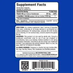Allmax L-Carnitine Supplement Facts