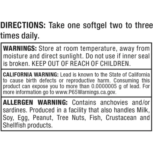 Allmax Omega 3 Directions