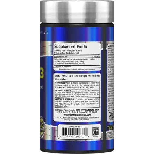 Allmax Omega 3 Nutrition Facts