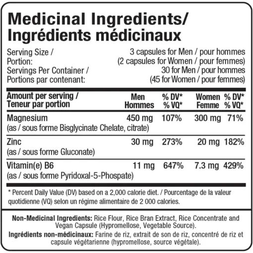 Allmax ZMX Nutrition Facts