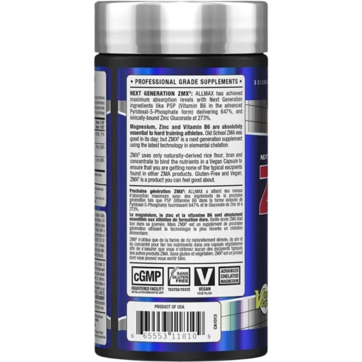 Allmax ZMX Nutrition Facts