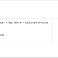 BioTechUSA Creatine nutrition facts